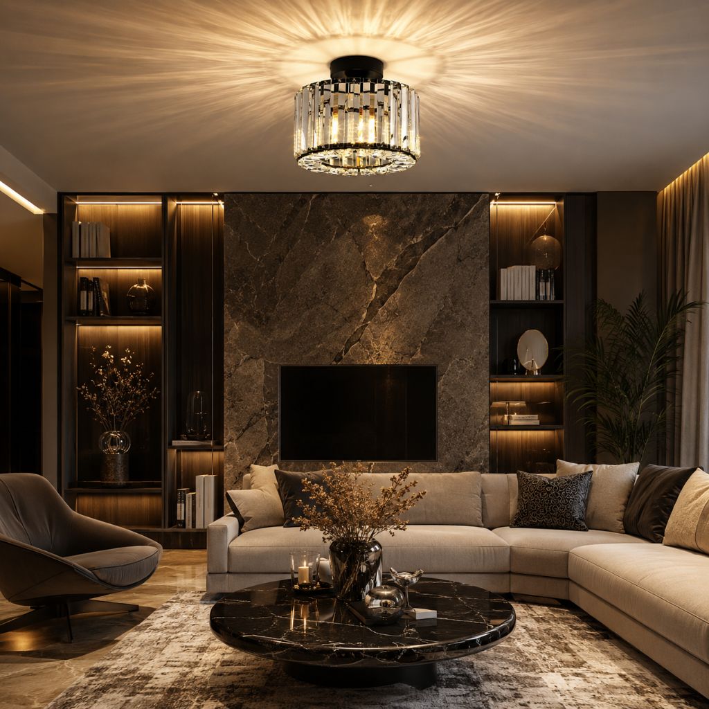 Luxury Crystal Ceiling Lamp – Elegant & Timeless Illumination