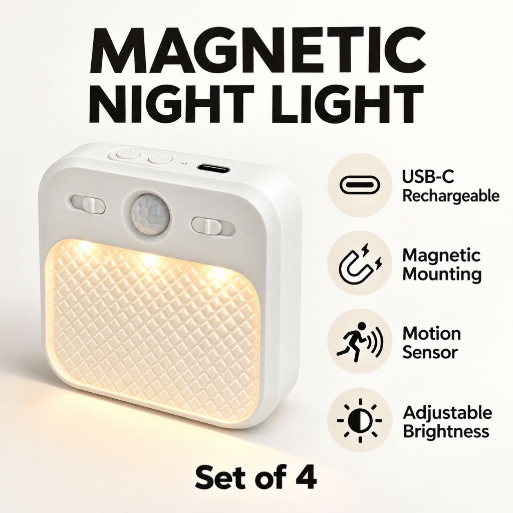 Magnetic Rechargeable LED Night Light with Motion Sensor