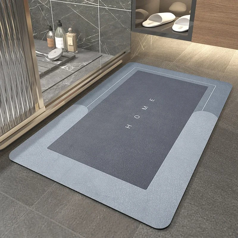 absorbent floor mat, quick-dry mat, non-slip mat, bathroom mat, kitchen floor mat, anti-slip backing, washable mat, oil-resistant mat, versatile home mat, entryway rug