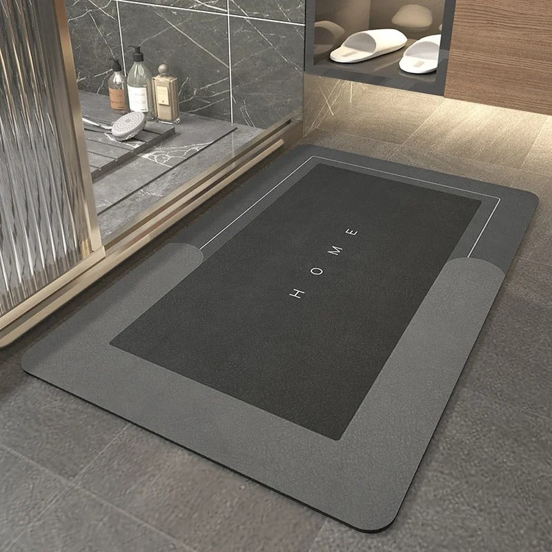 absorbent floor mat, quick-dry mat, non-slip mat, bathroom mat, kitchen floor mat, anti-slip backing, washable mat, oil-resistant mat, versatile home mat, entryway rug