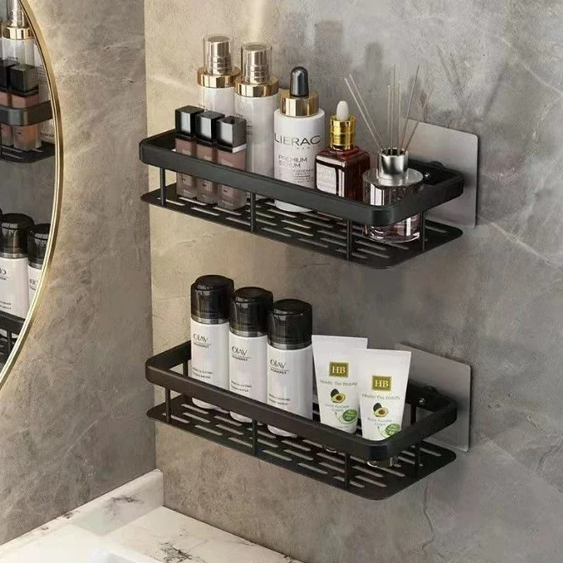 No-Drill Bathroom Shelves – Space-Saving & Easy to Install