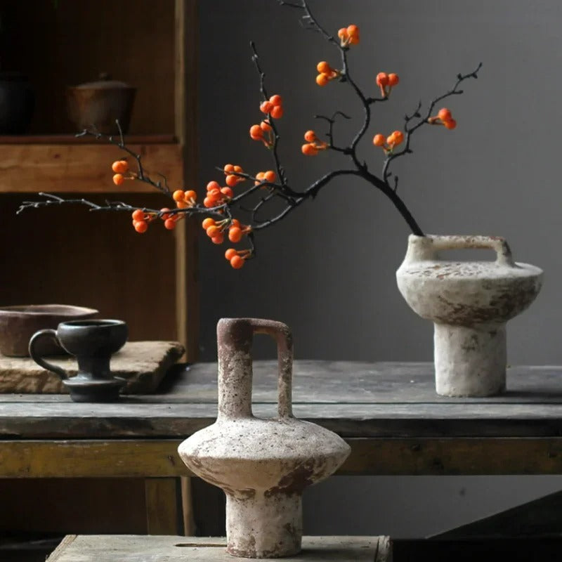 The Wabi-Sabi Timeworn Handcrafted Ceramic Vase