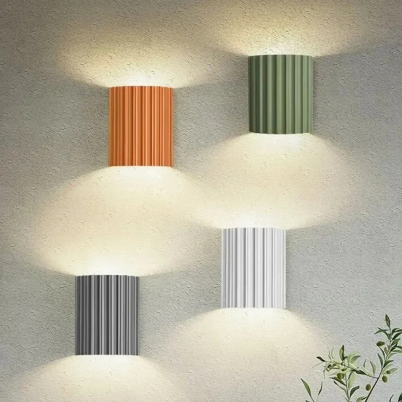 Nordic wall lamp, minimalist LED light, macaron color lamp, resin wall light, bedroom lighting, hallway decor, eco-friendly lighting, G9 LED lamp, small space lighting, cozy ambiance