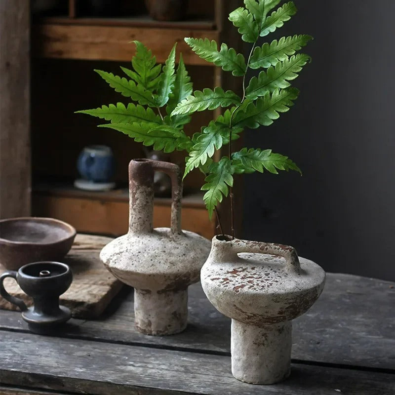 The Wabi-Sabi Timeworn Handcrafted Ceramic Vase