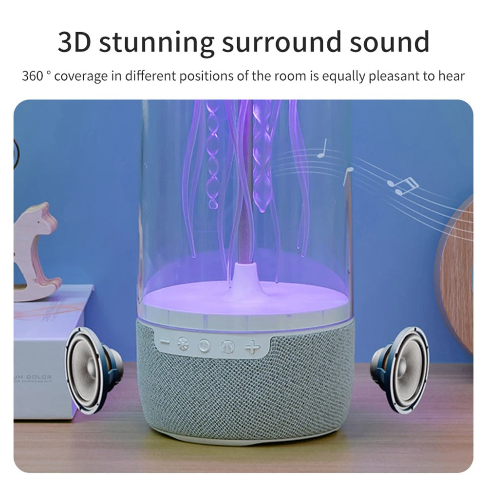 portable bluetooth speaker, 3D surround sound, bluetooth 5.2, wireless audio, compact speaker, powerful subwoofer, long battery life, high-resolution sound, USB input, home audio