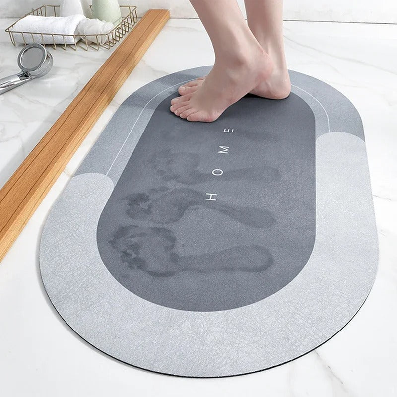 absorbent floor mat, quick-dry mat, non-slip mat, bathroom mat, kitchen floor mat, anti-slip backing, washable mat, oil-resistant mat, versatile home mat, entryway rug