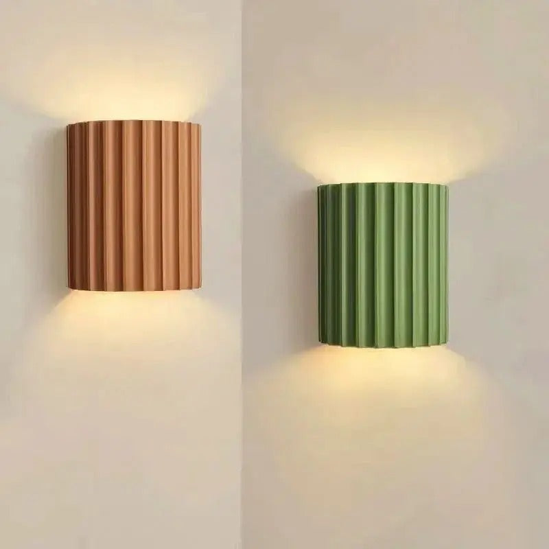 Nordic wall lamp, minimalist LED light, macaron color lamp, resin wall light, bedroom lighting, hallway decor, eco-friendly lighting, G9 LED lamp, small space lighting, cozy ambiance