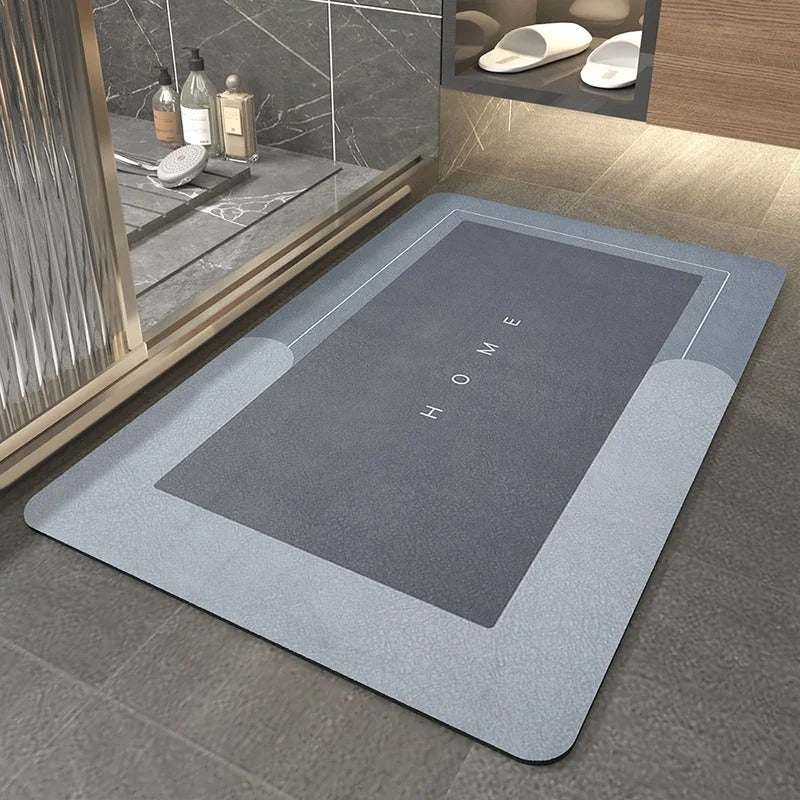 absorbent floor mat, quick-dry mat, non-slip mat, bathroom mat, kitchen floor mat, anti-slip backing, washable mat, oil-resistant mat, versatile home mat, entryway rug