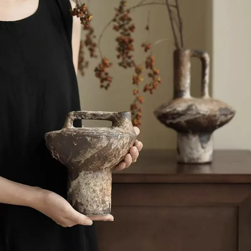 The Wabi-Sabi Timeworn Handcrafted Ceramic Vase