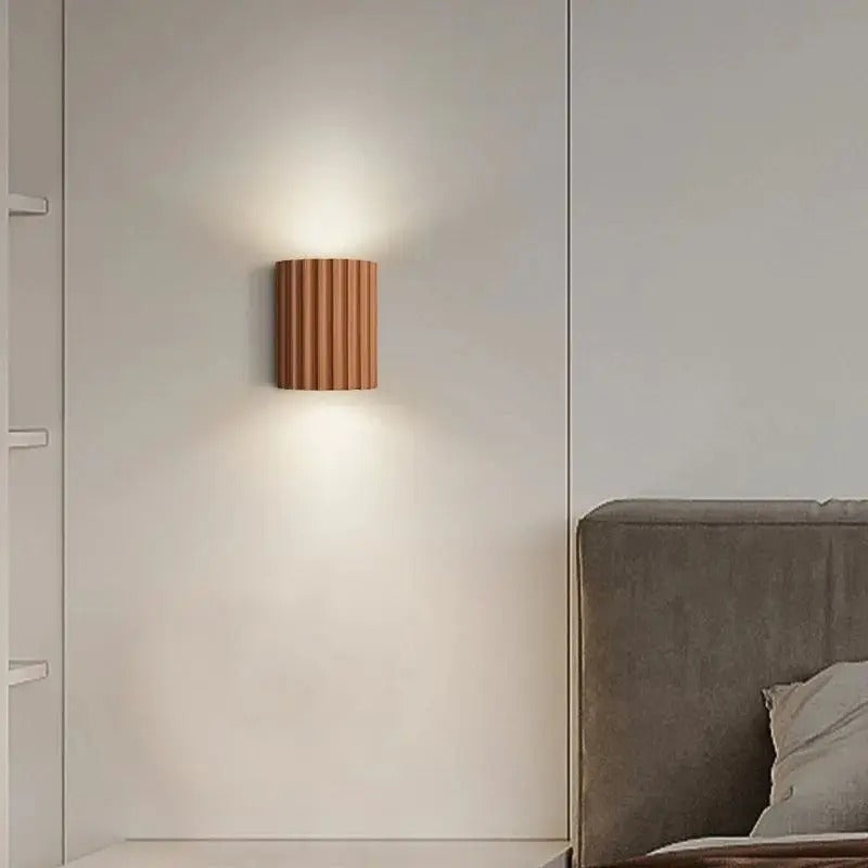 Nordic wall lamp, minimalist LED light, macaron color lamp, resin wall light, bedroom lighting, hallway decor, eco-friendly lighting, G9 LED lamp, small space lighting, cozy ambiance