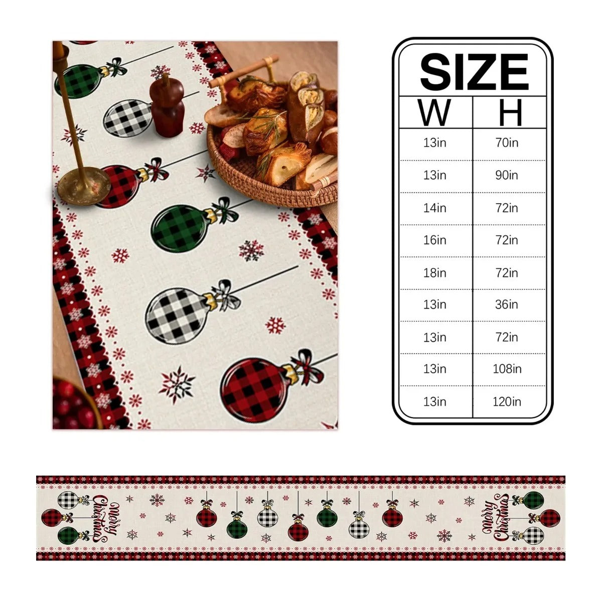 Christmas table runner, holiday table decor, festive linen runner, Christmas tree print, reusable holiday decor, Christmas dining decor, linen table runner, holiday gathering essentials, New Year's table runner, elegant holiday decor