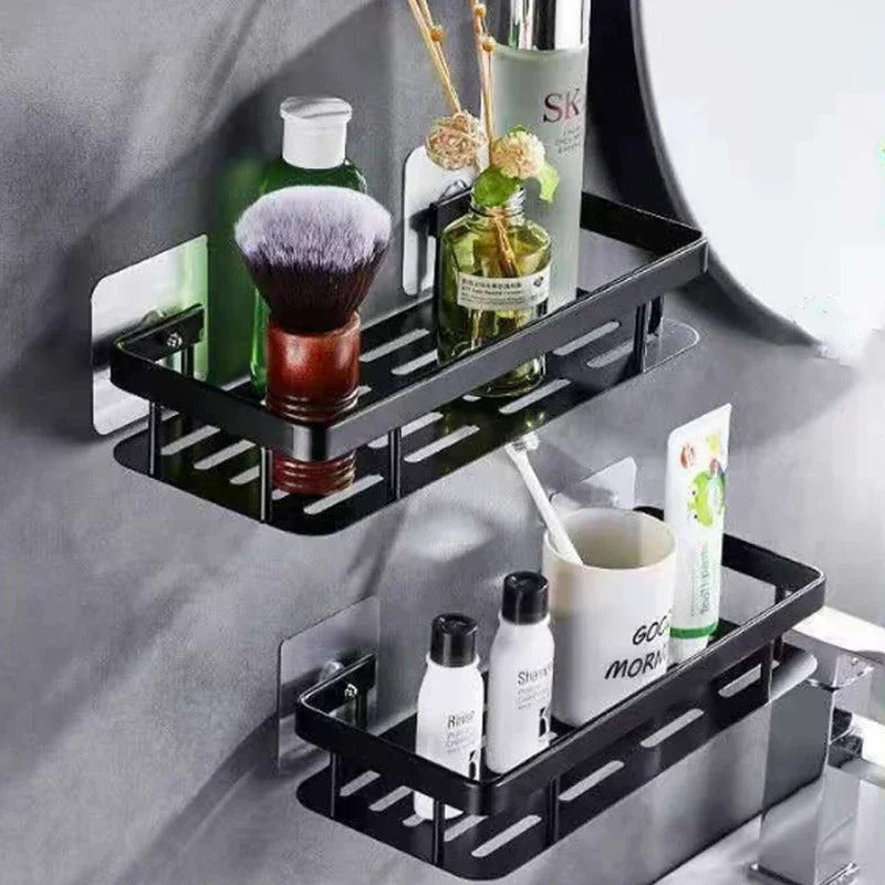 No-Drill Bathroom Shelves – Space-Saving & Easy to Install