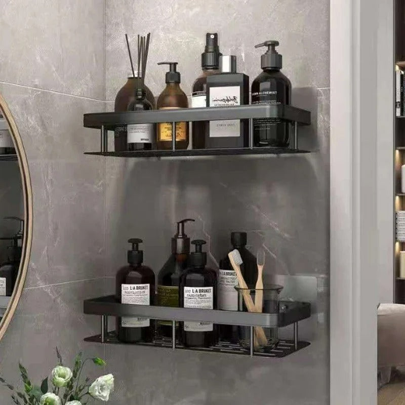 No-Drill Bathroom Shelves – Space-Saving & Easy to Install