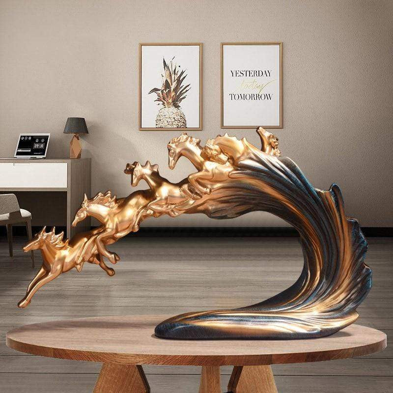 Majestic Galloping Horse Sculpture