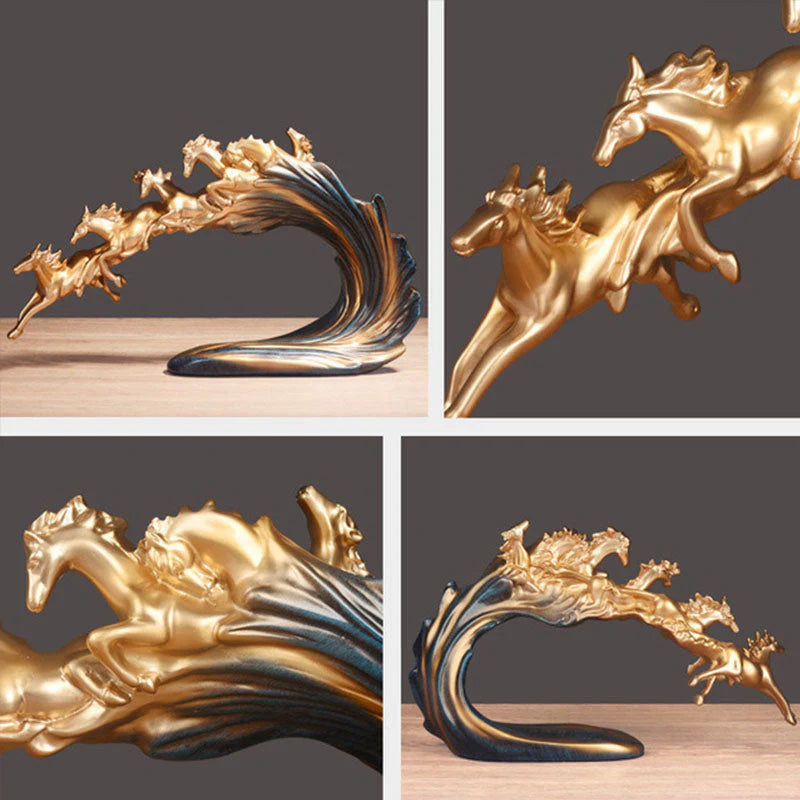 Majestic Galloping Horse Sculpture