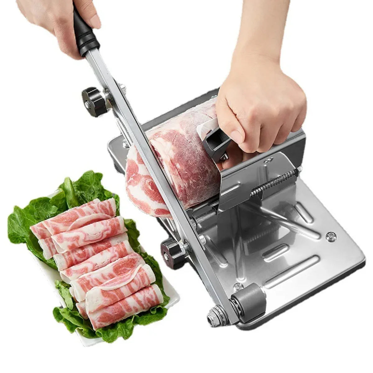 Manual Frozen Meat Slicer – Stainless Steel Precise Cuts