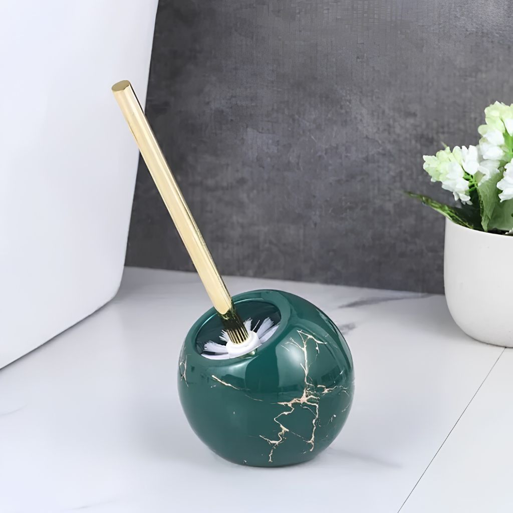 Marble Toilet Brush and Holder