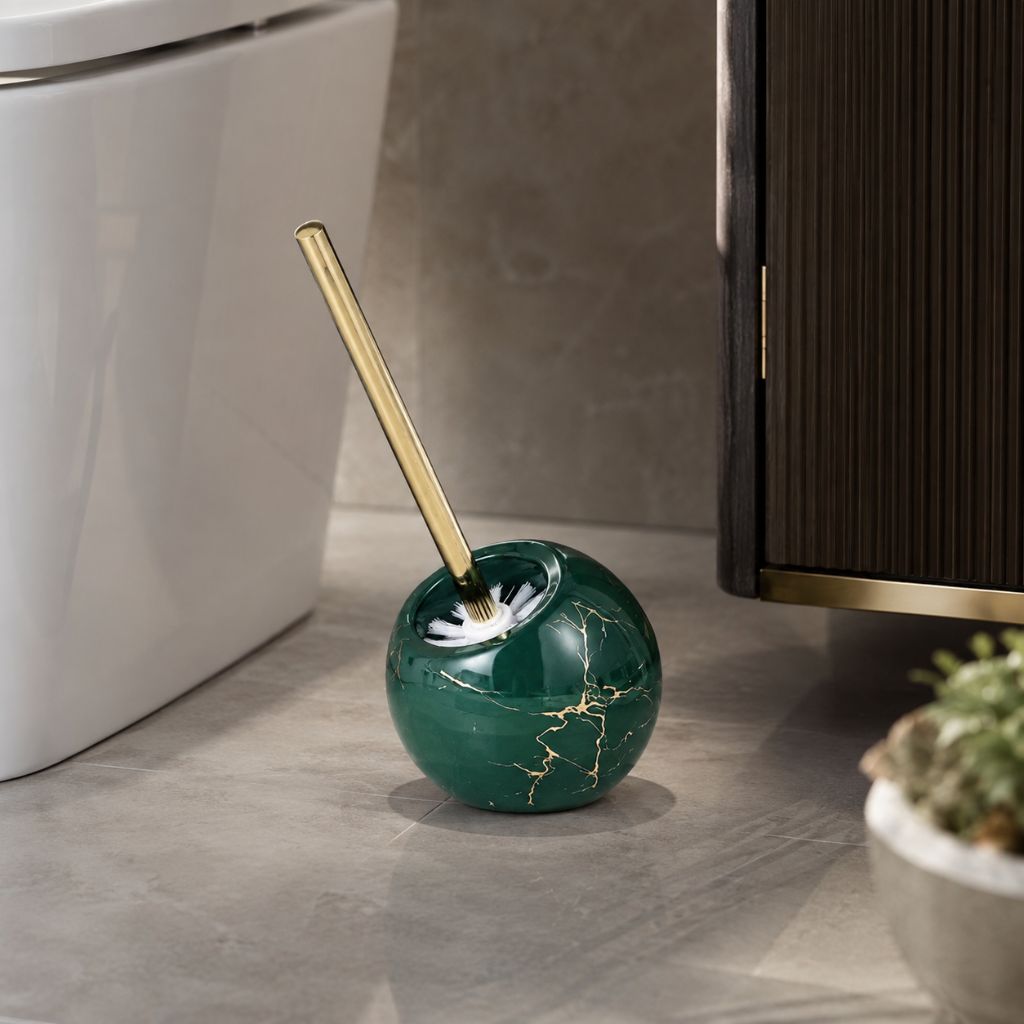 Marble Toilet Brush and Holder