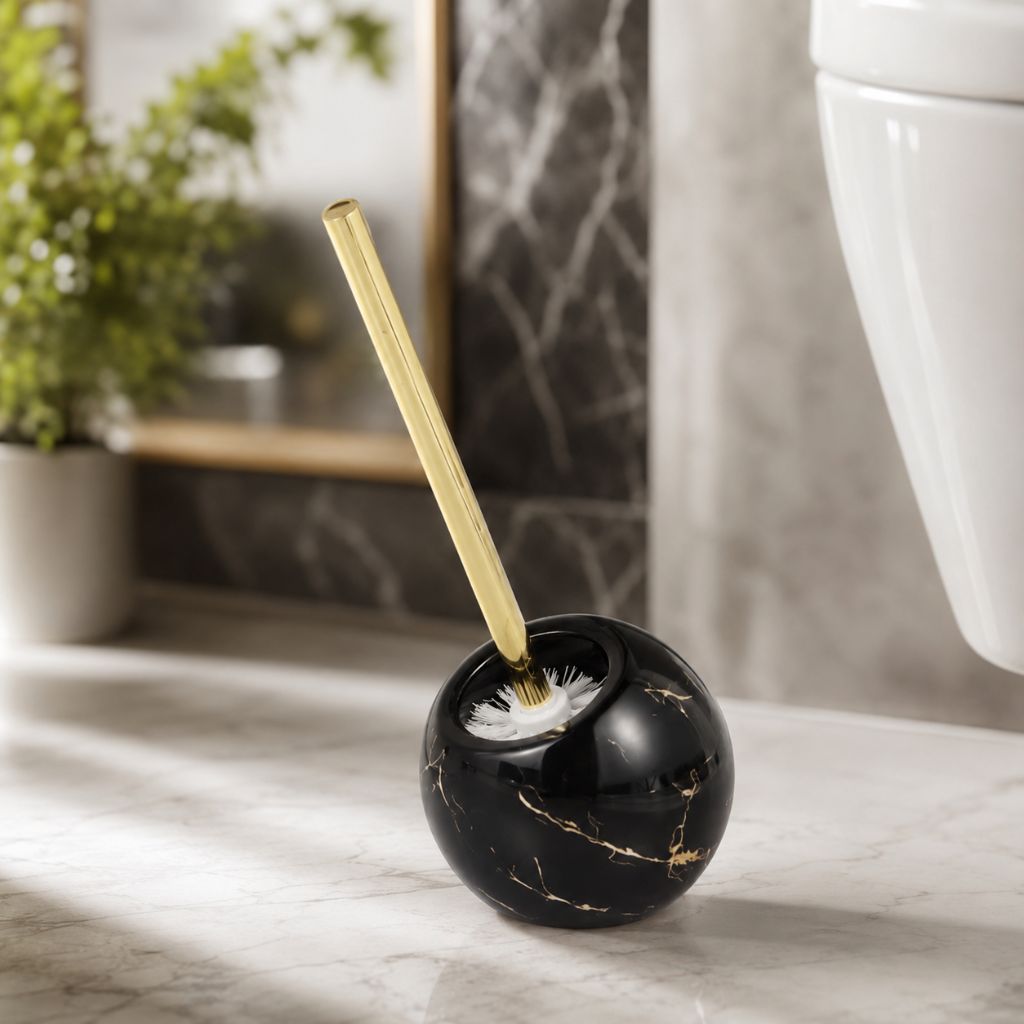 Marble Toilet Brush and Holder