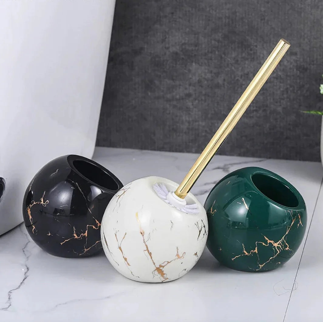 Marble Toilet Brush and Holder