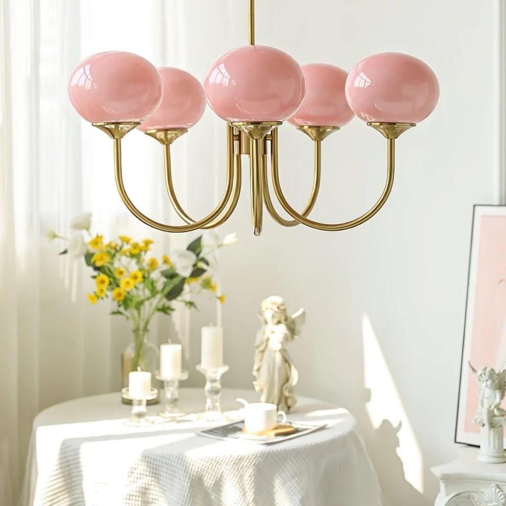 Marshmallow Frosted Glass Chandelier