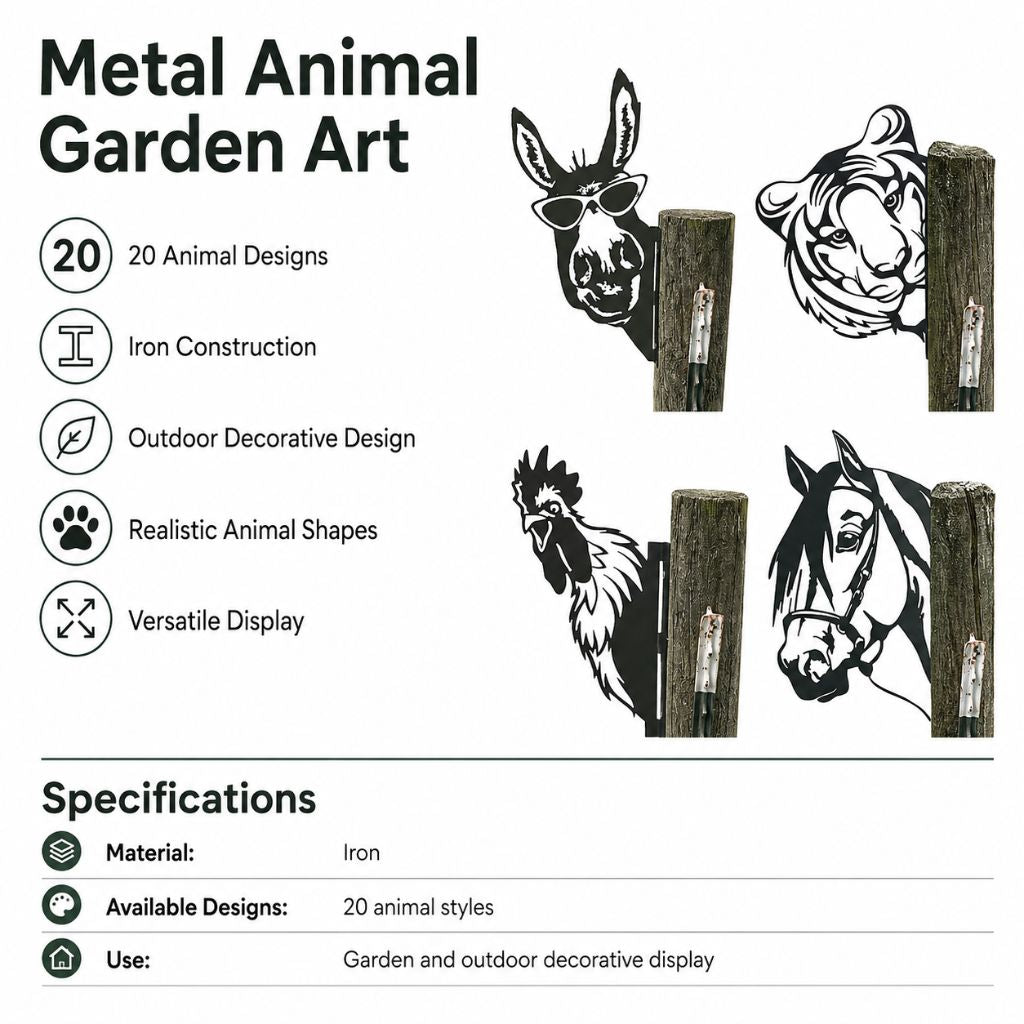 Metal Animal Garden Art