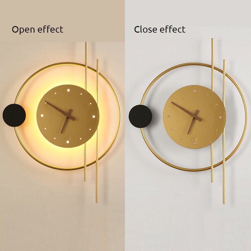 Metal Frame Wall Clock with LED Backlight - Lattea Global