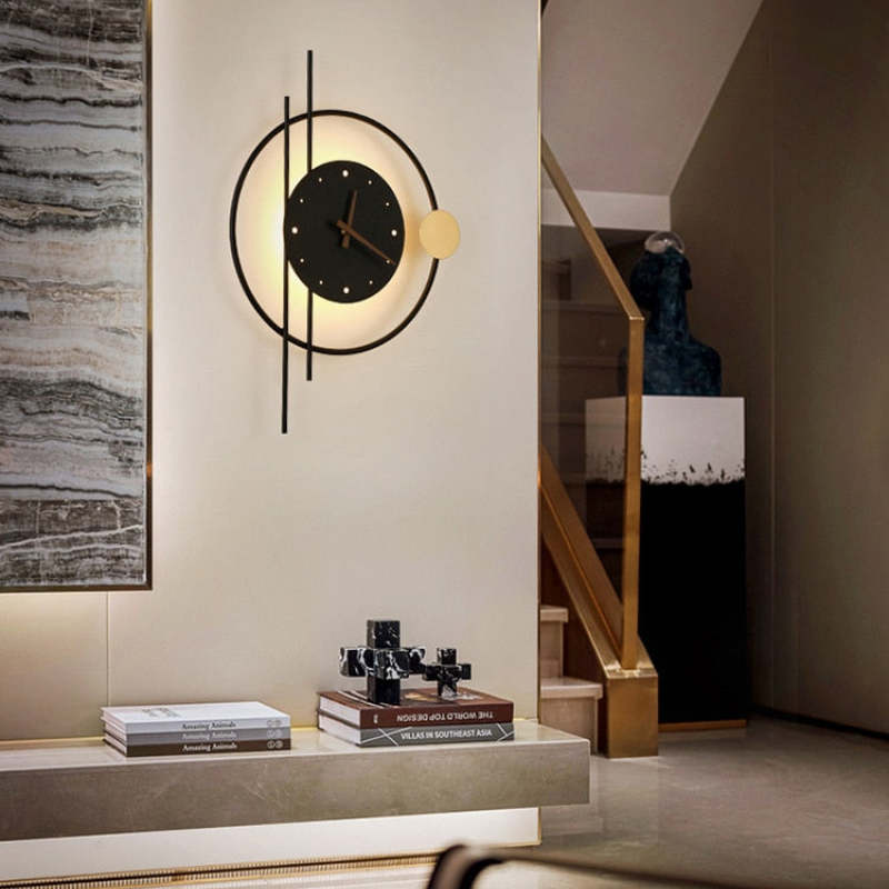 Metal Frame Wall Clock with LED Backlight - Lattea Global