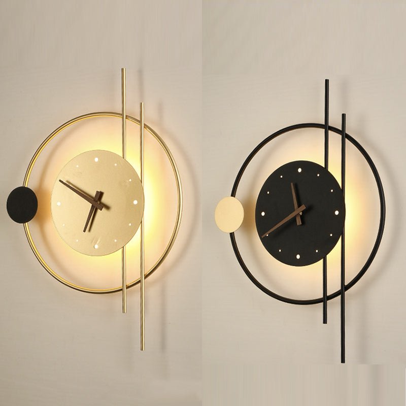 Metal Frame Wall Clock with LED Backlight - Lattea Global