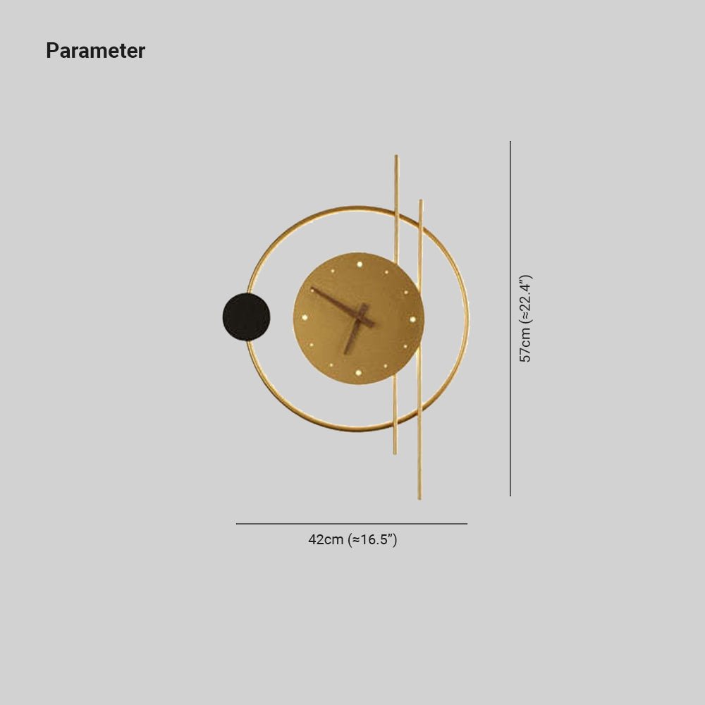 Metal Frame Wall Clock with LED Backlight - Lattea Global