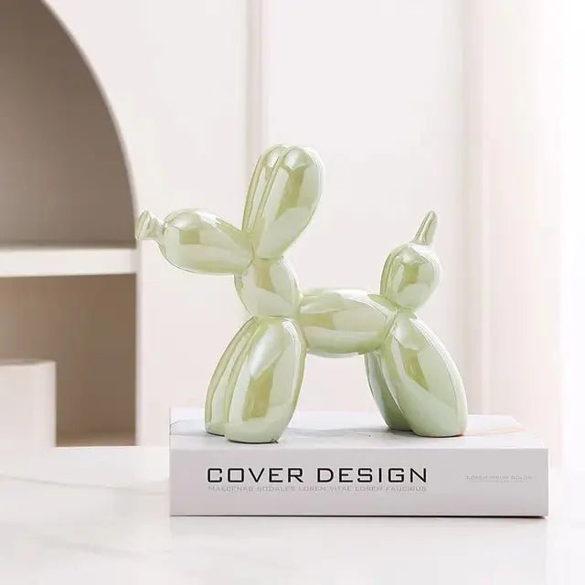 Metallic Balloon Dog Sculpture with Shiny Finish - Lattea Global