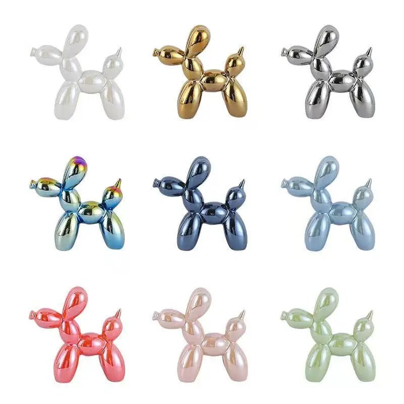 Metallic Balloon Dog Sculpture with Shiny Finish - Lattea Global