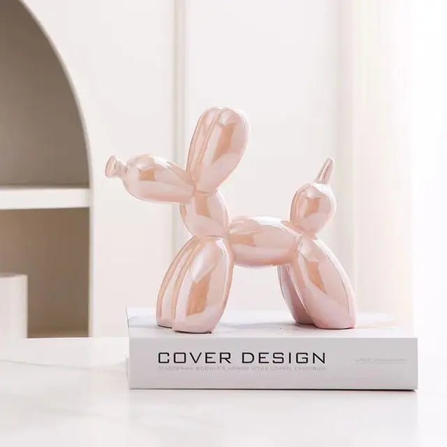 Metallic Balloon Dog Sculpture with Shiny Finish - Lattea Global