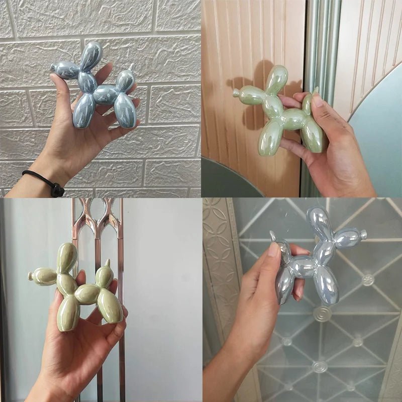 Metallic Balloon Dog Sculpture with Shiny Finish - Lattea Global