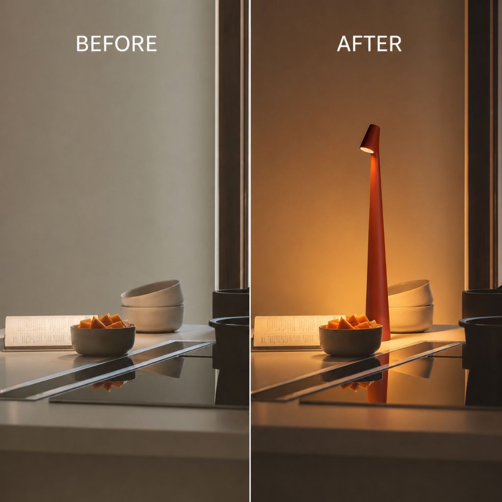 Minimalist Nordic Cordless LED Table Lamp with Touch Control