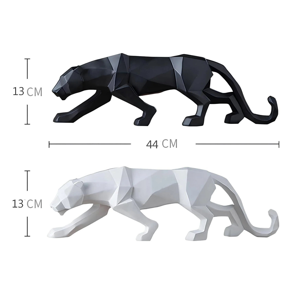 Minimalist Panther Resin Sculpture - Lattea Global