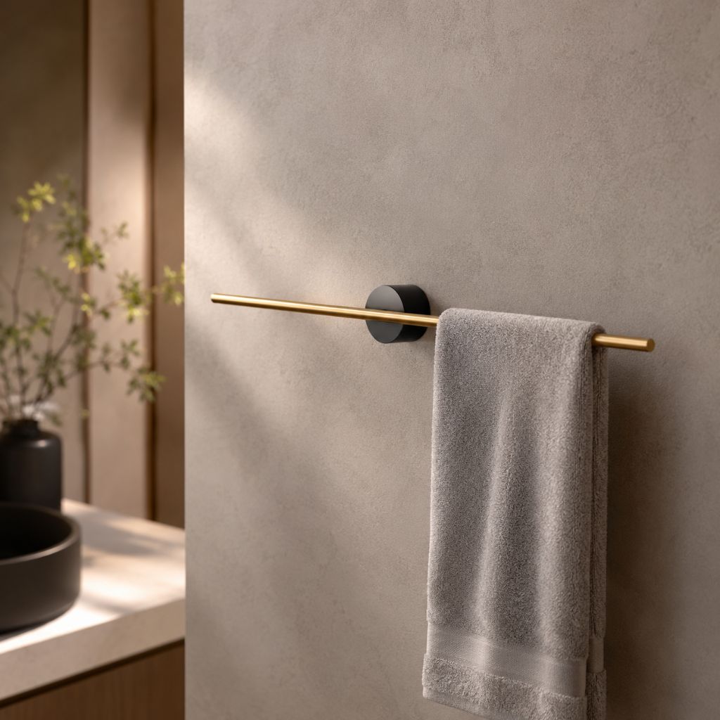Minimalist Wall-Mounted Towel Bar