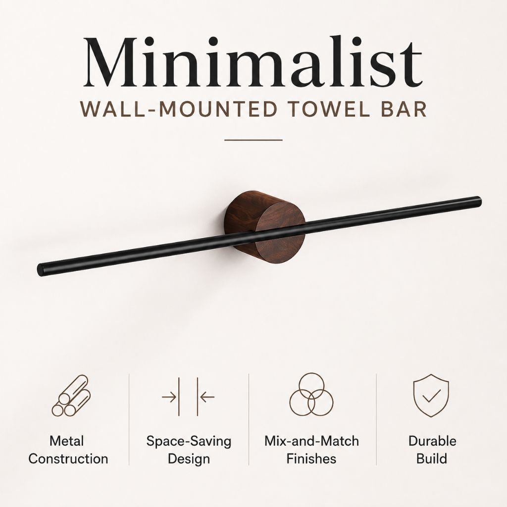 Minimalist Wall-Mounted Towel Bar