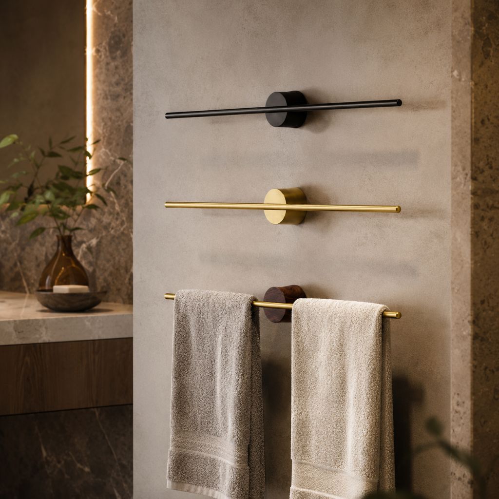 Minimalist Wall-Mounted Towel Bar