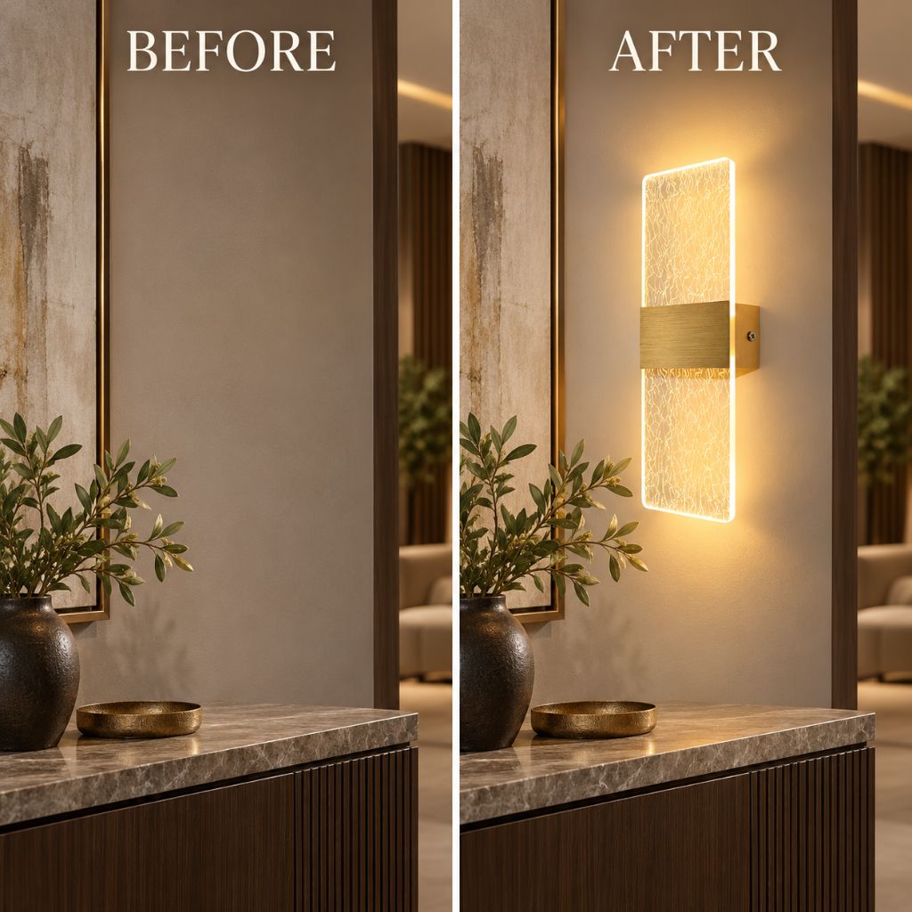 Modern Acrylic LED Wall Light with Touch On/Off Switch 6W