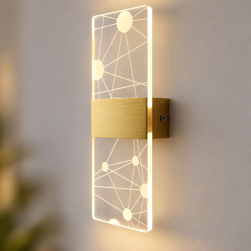 Modern Acrylic LED Wall Light with Touch On/Off Switch 6W