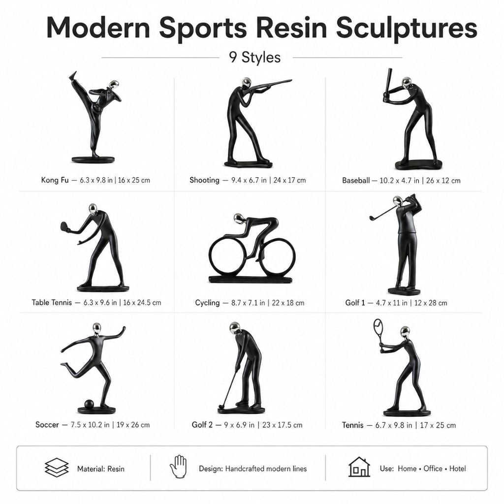 Modern Athletic Handcrafted Sports Sculpture