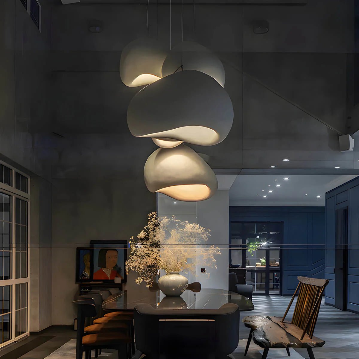 Modern Boho Wabi Sabi Resin Chandelier - Lattea Global