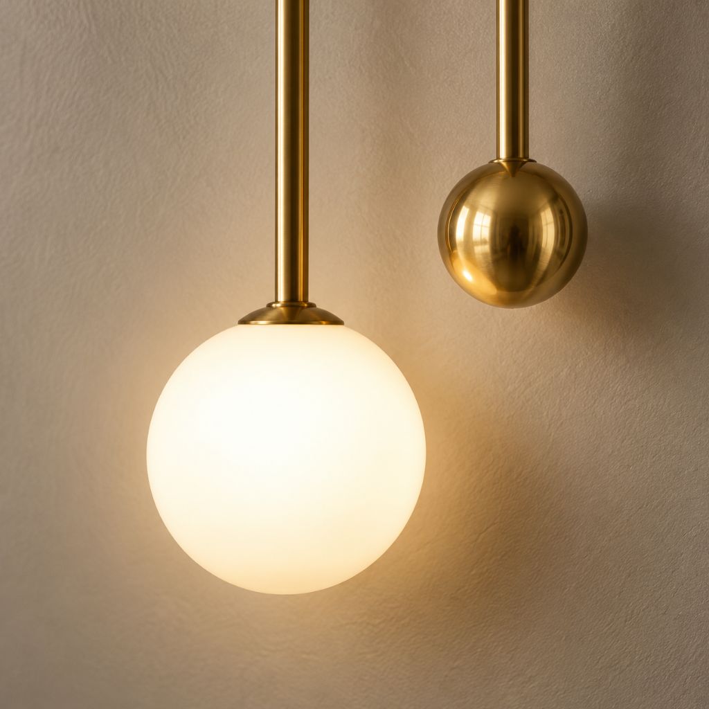 Modern G9 Glass Globe Wall Sconce with Iron Frame
