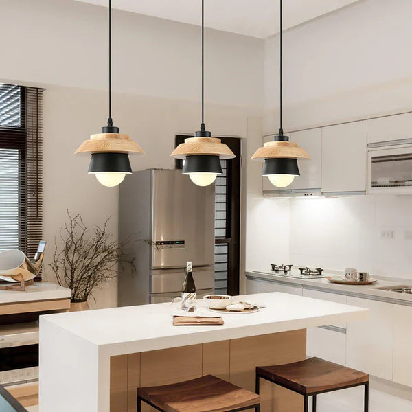 Nordic Wood LED Pendant Lamp