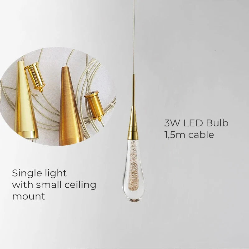 Modern LED Droplet Pendant Light