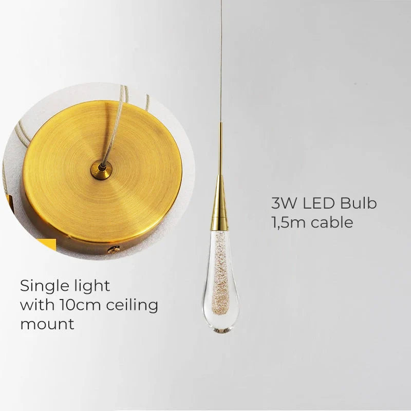 Modern LED Droplet Pendant Light