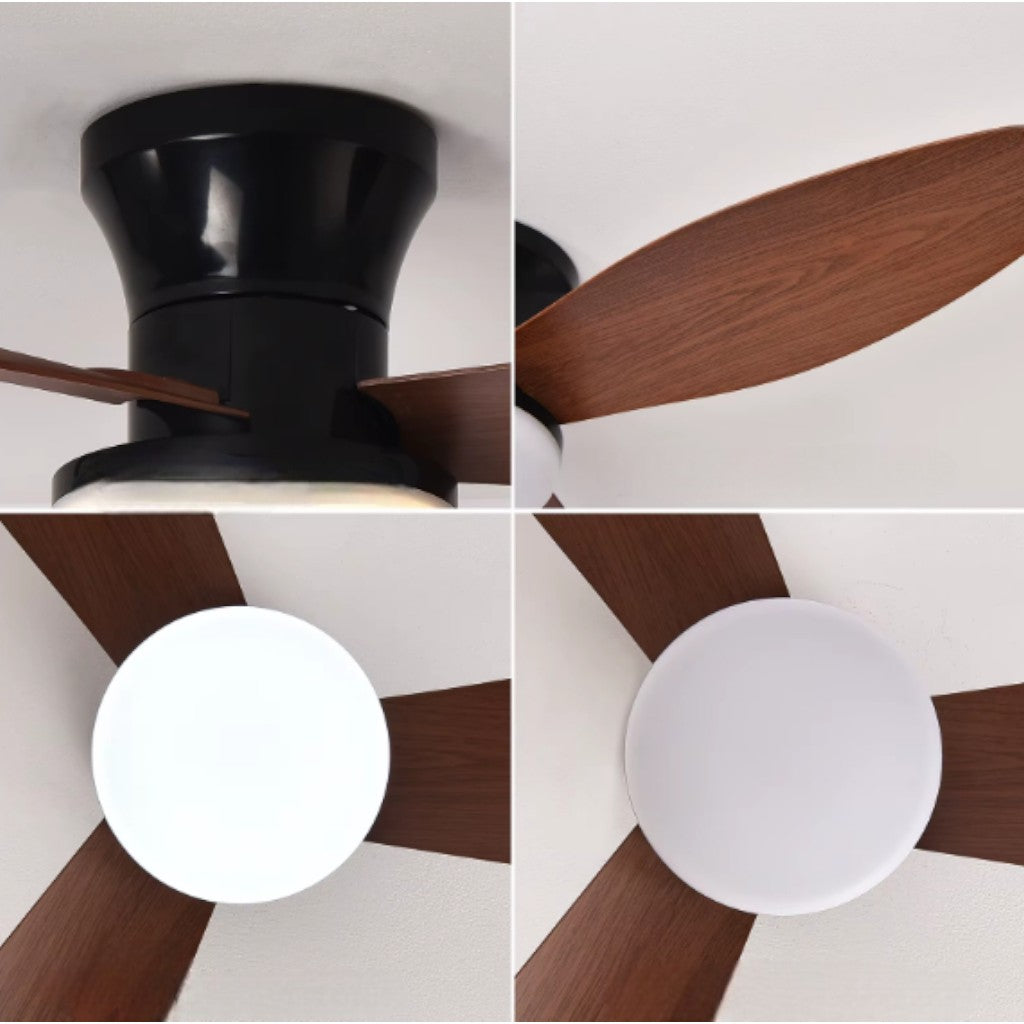 Nordic LED Remote Ceiling Fan Light