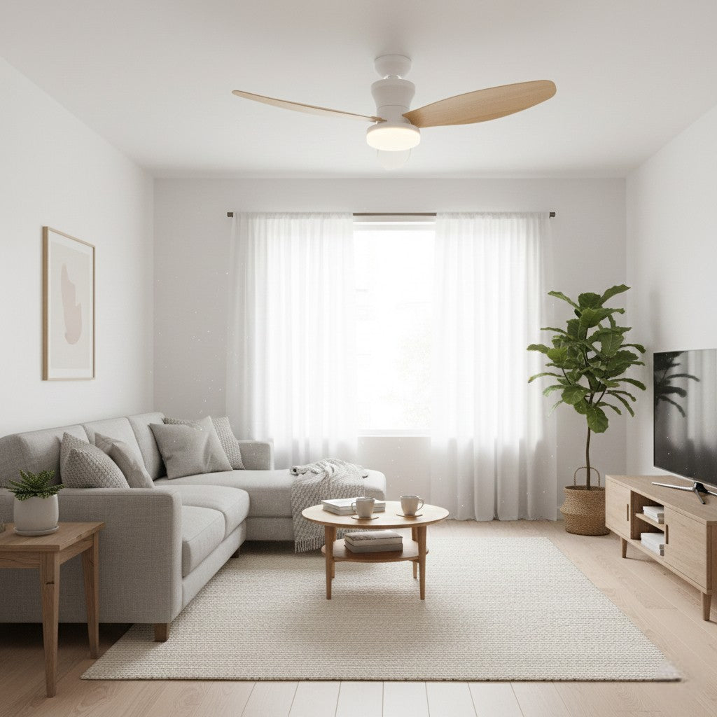 Nordic LED Remote Ceiling Fan Light