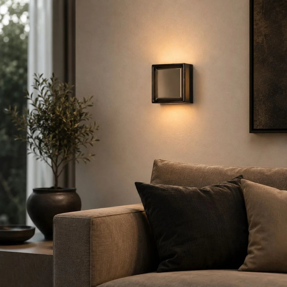 Modern led wall lamp square ip65 indoor outdoor sconce – view 3
